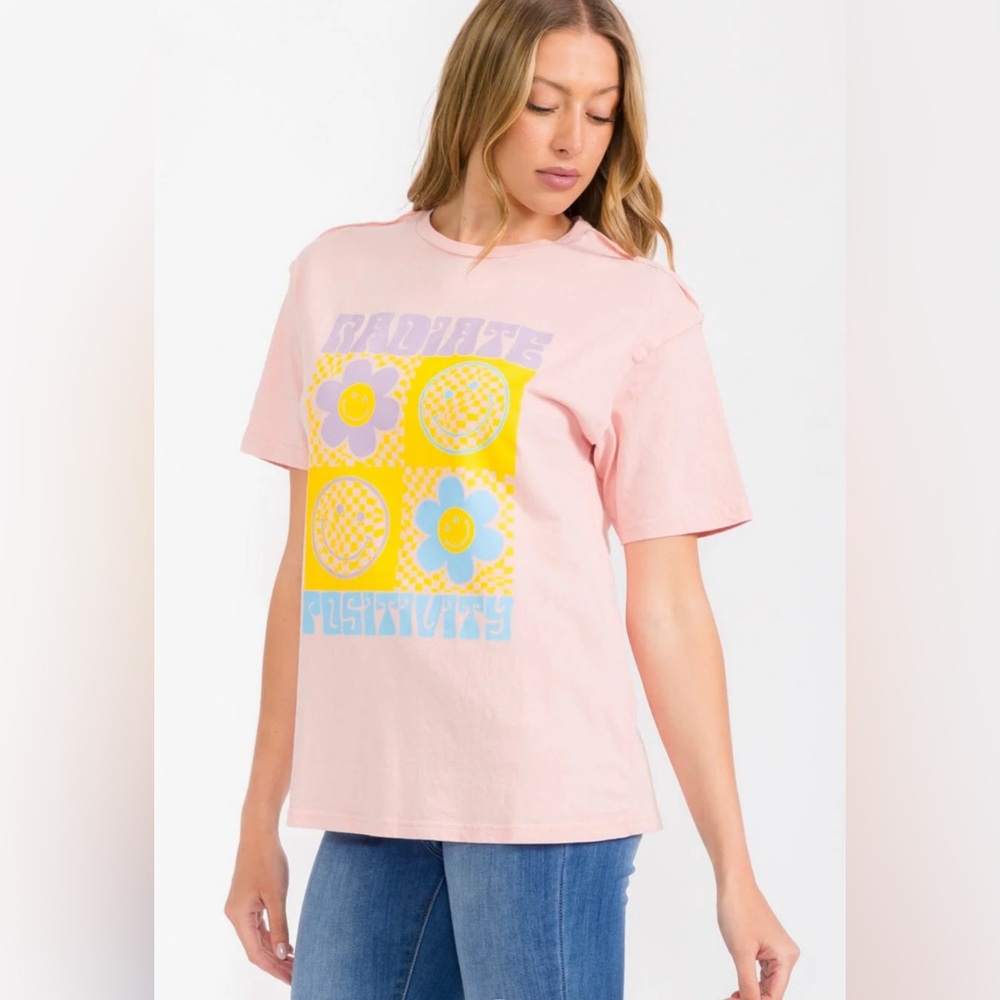 NWT Baevely Radiate Positivy Graphic Tee